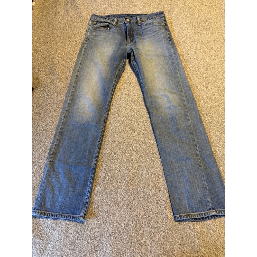 Levi Strauss & Co. 513 Men's Jeans Slim Straight Fit Size 32x32 Dark Blue Denim